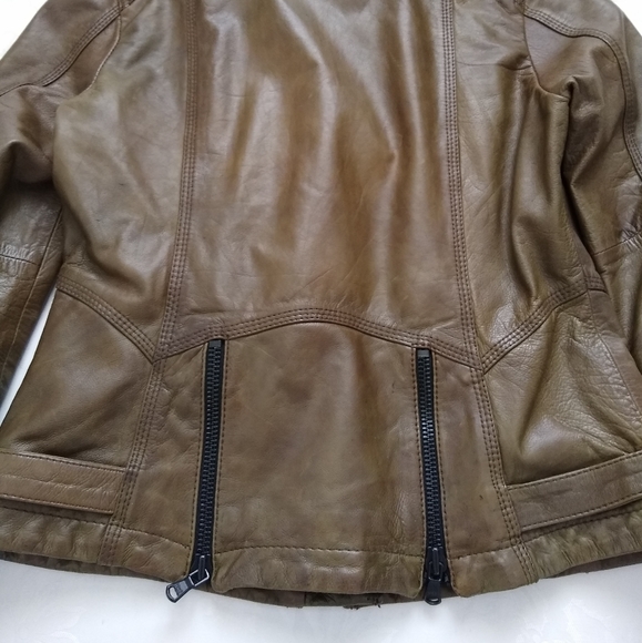 Wilsons Leather asymmetric moto biker jacket - Picture 4 of 12
